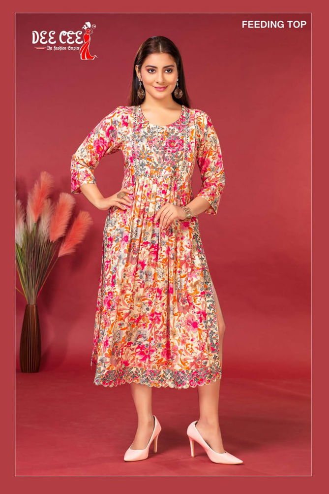 Bhakti By Deecee Rayon Feeding Printed Kurtis Catalog